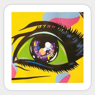 Colorful Comic Eye Sticker